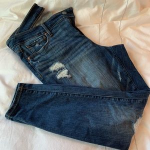 LOFT Skinny Distressed Jeans, Size 16